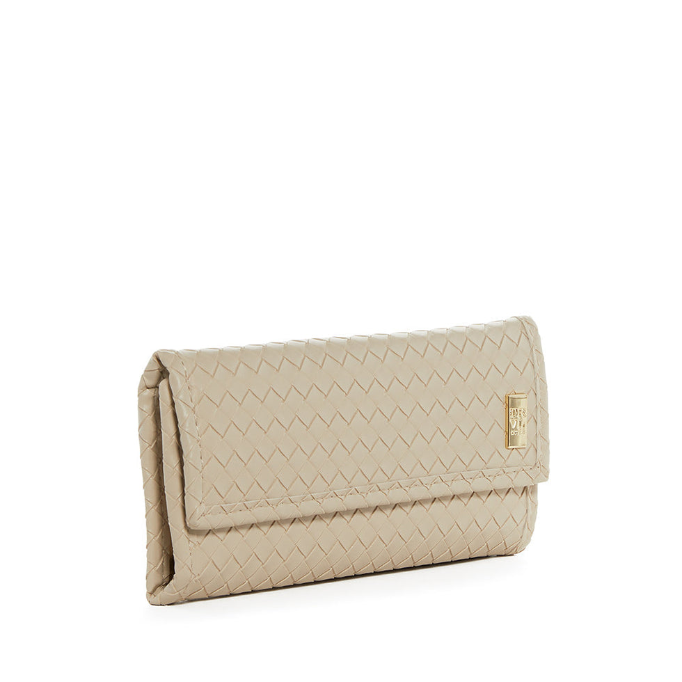 Luxe Jewelry Wallet- Woven Bisque