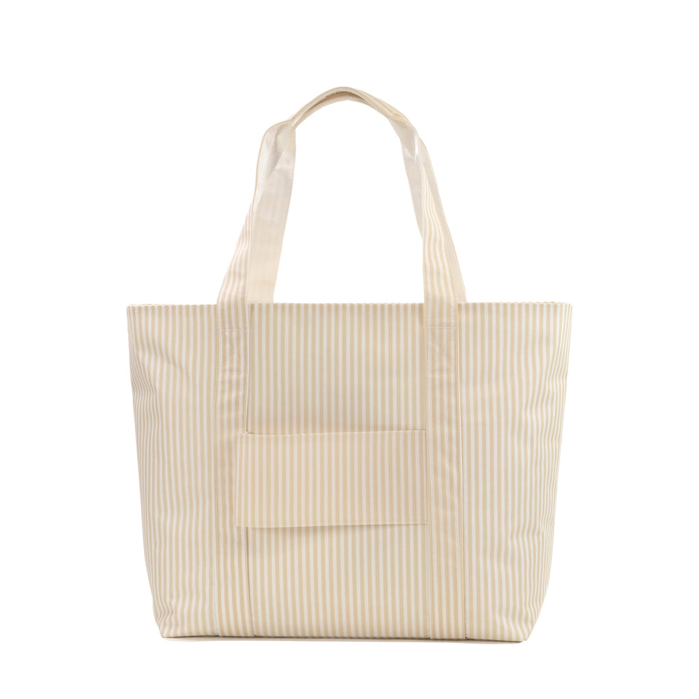 TRVL Jumbo Tote- Sand Striped