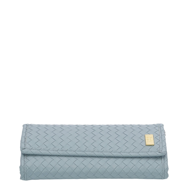 Luxe Jewelry Wallet-Woven Bleu