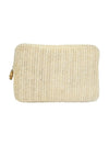 Big Glam Straw Cosmetic Bag- Sand