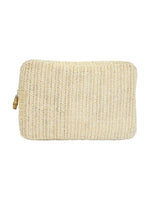 Big Glam Straw Cosmetic Bag- Sand