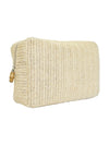 Big Glam Straw Cosmetic Bag- Sand