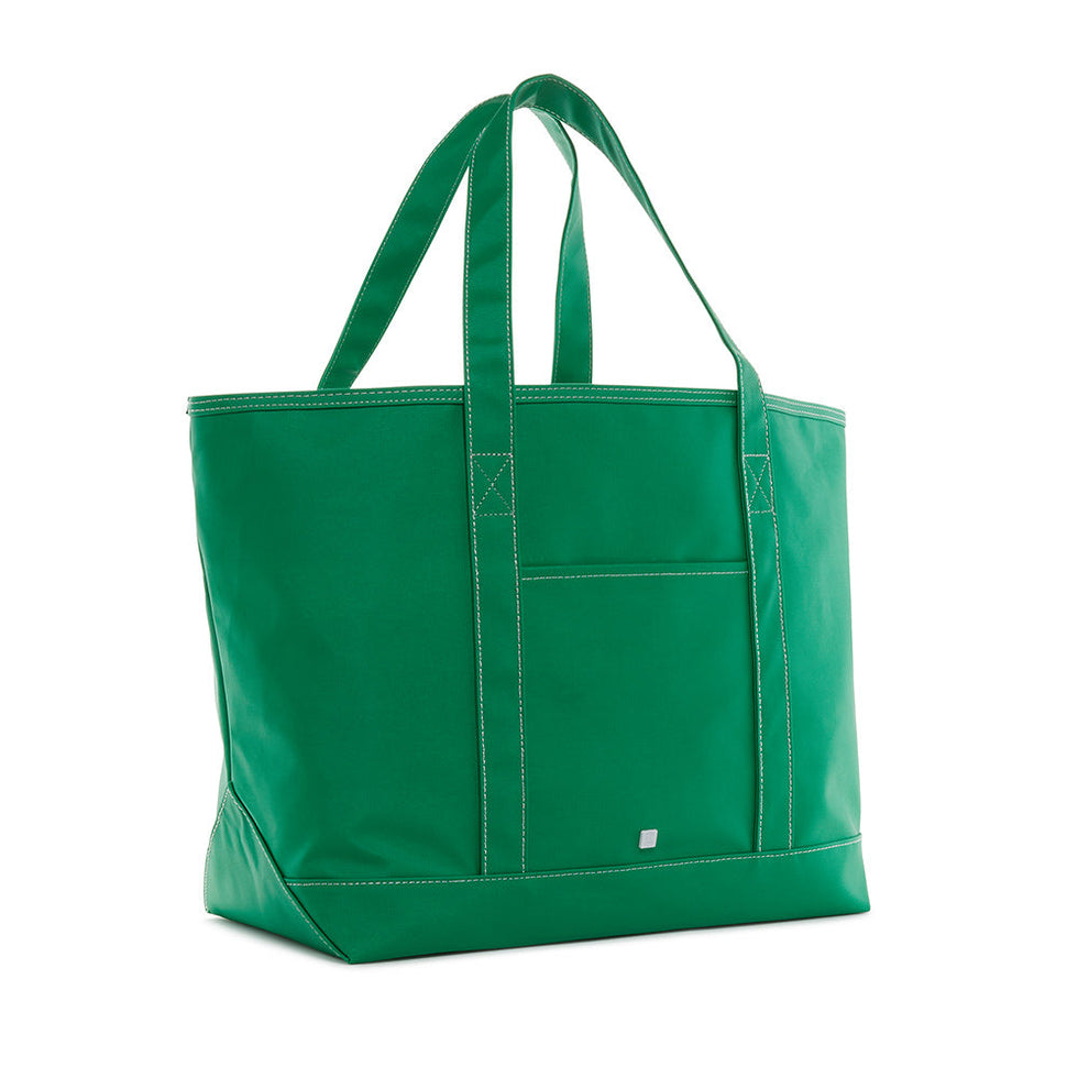 Maxi Tote Coated Canvas-Kelly Green