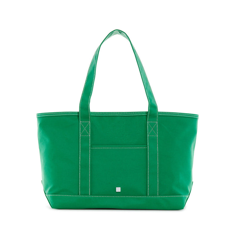 Medium Tote Coated Canvas-Kelly Green