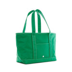 Medium Tote Coated Canvas-Kelly Green