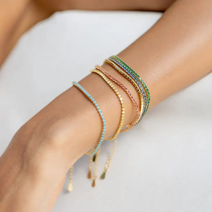 Chloe Tennis Bracelet Canary Gold