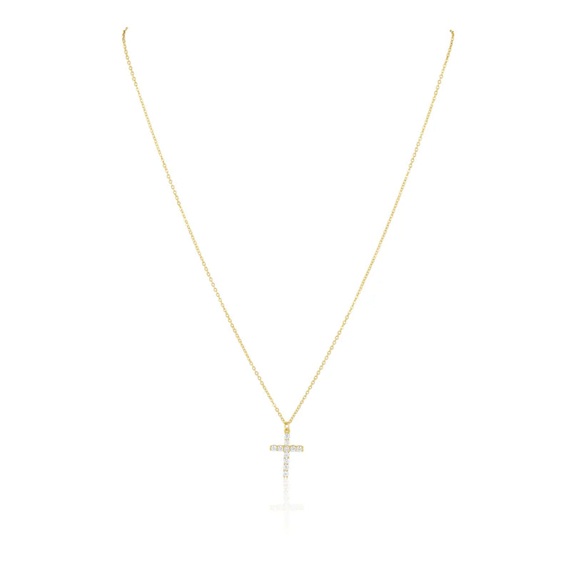 Classic CZ Cross Necklace