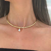 Pear Cut Necklace Cuff
