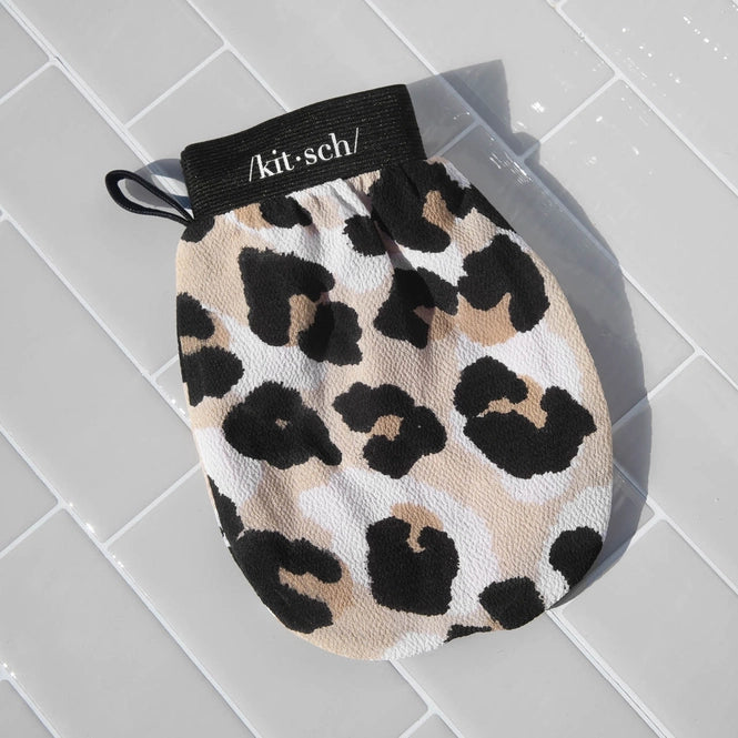 Exfoliating Glove- Leopard