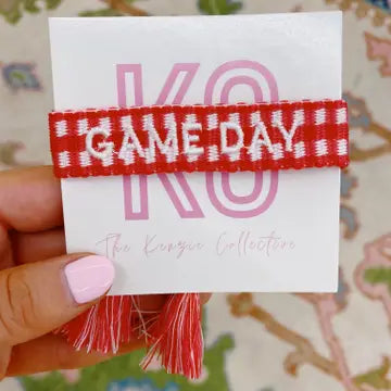 Game Day Red Gingham Bracelet