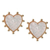 Gold Studded Heart Earrings