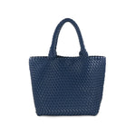 Gracie Woven Tote Bag- Navy