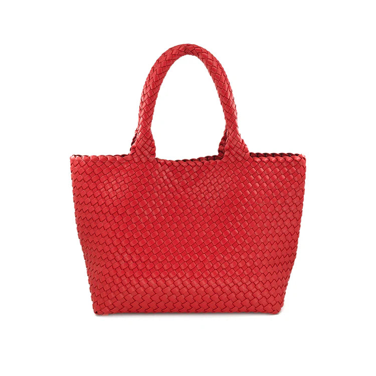 Gracie Woven Tote- Red