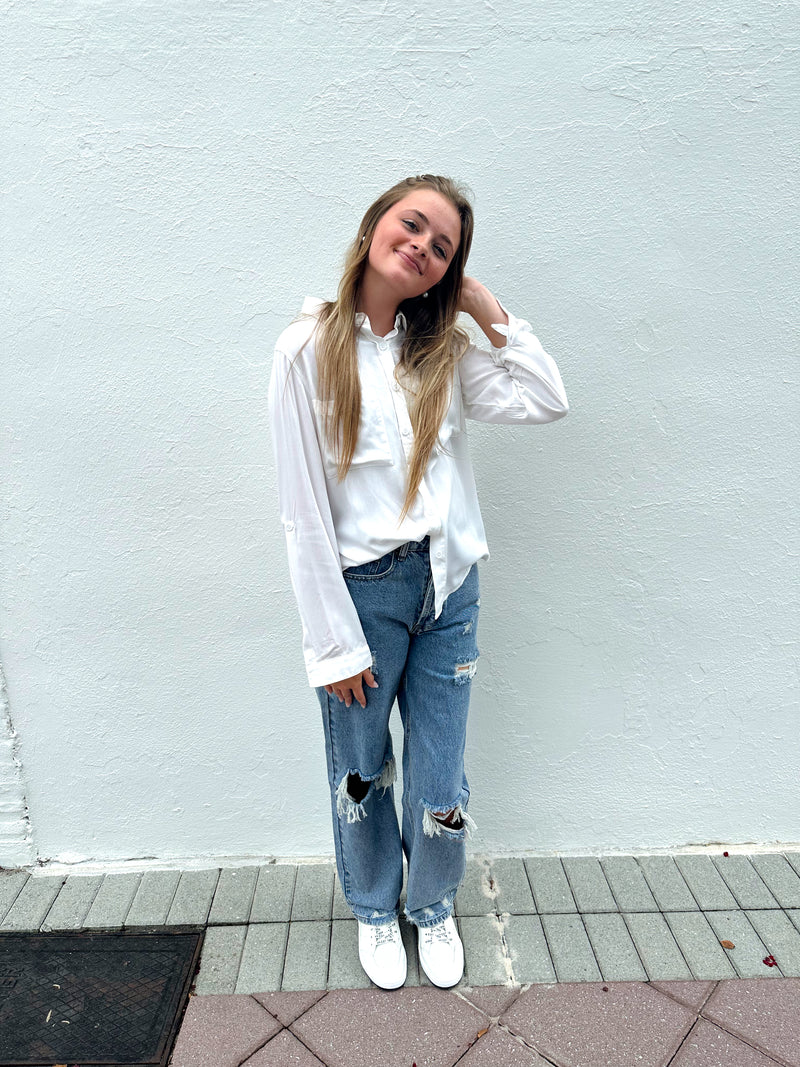 Hanna Denim Top