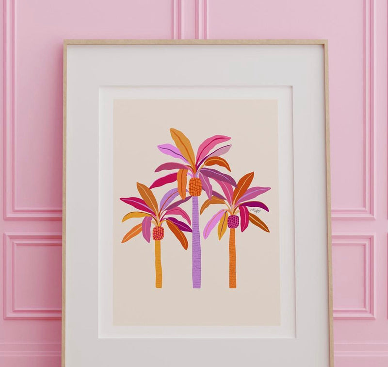 Colorful Palm Trees Print 5x7