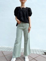 Olivia Crop Jeans-Sage