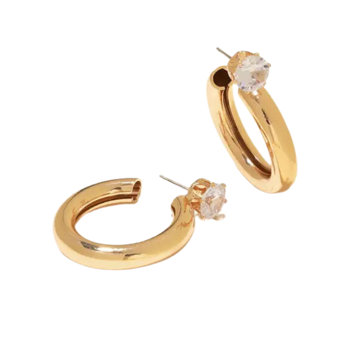Gold Tube Hoops