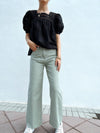 Olivia Crop Jeans-Sage