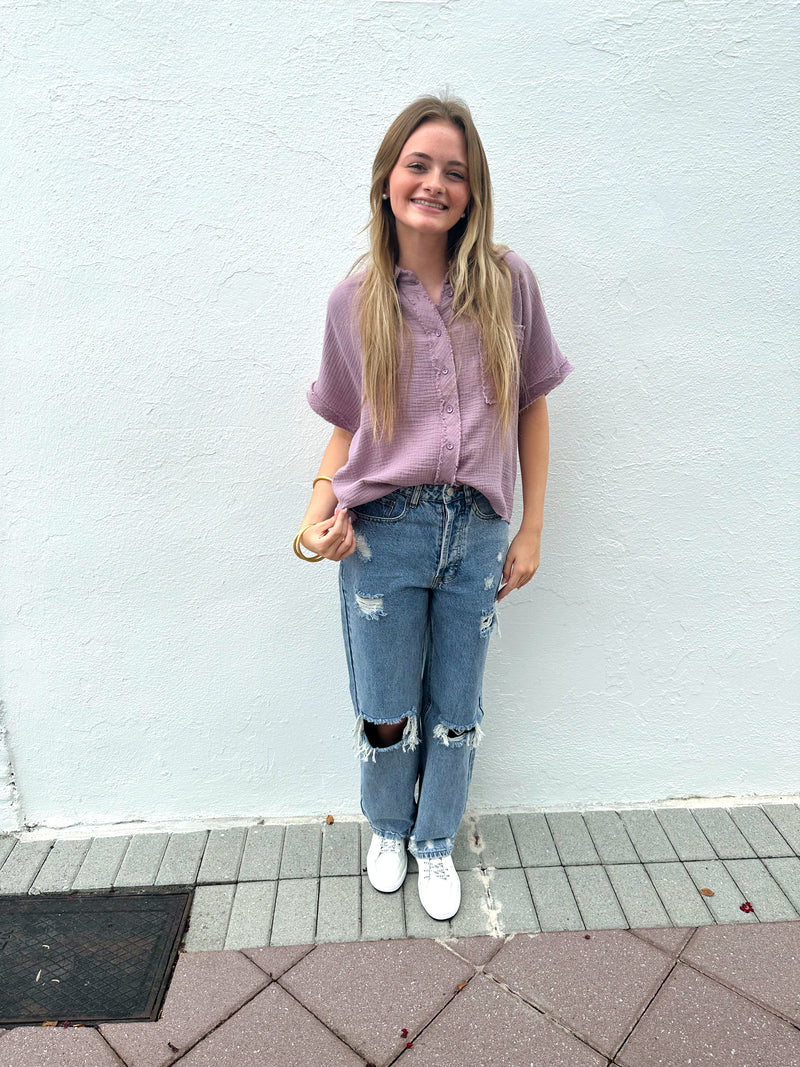 Maddie Mauve Top