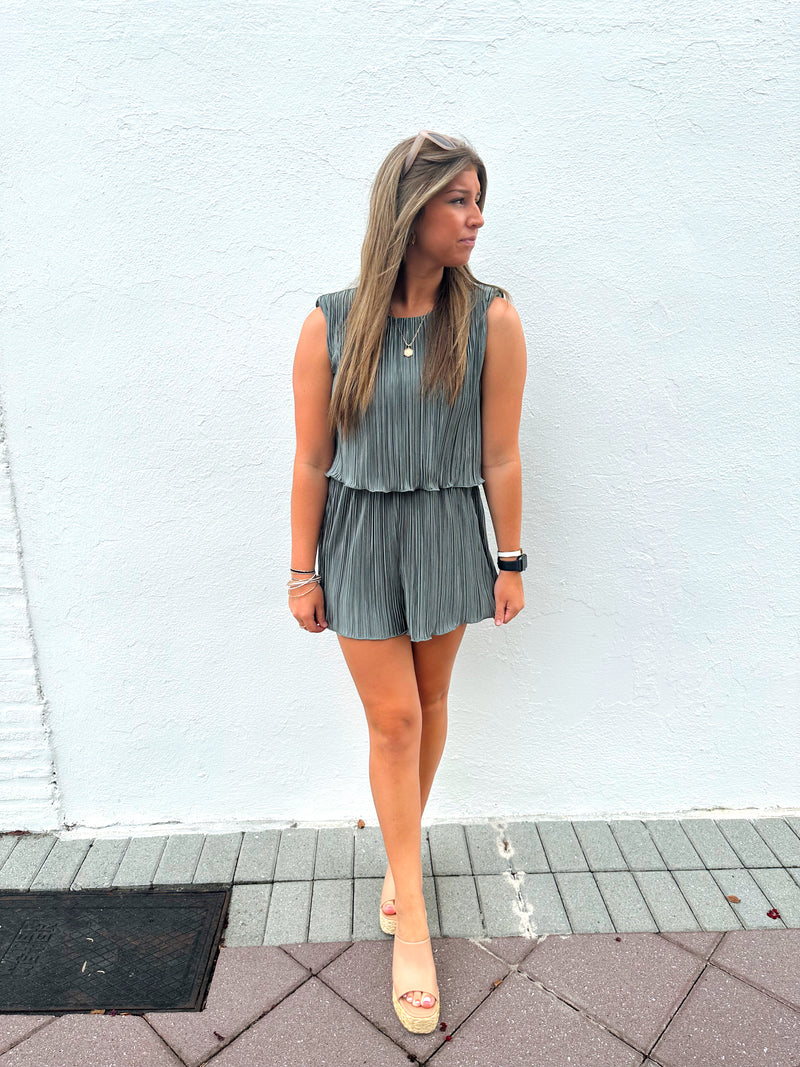 Laurel Pleated Romper