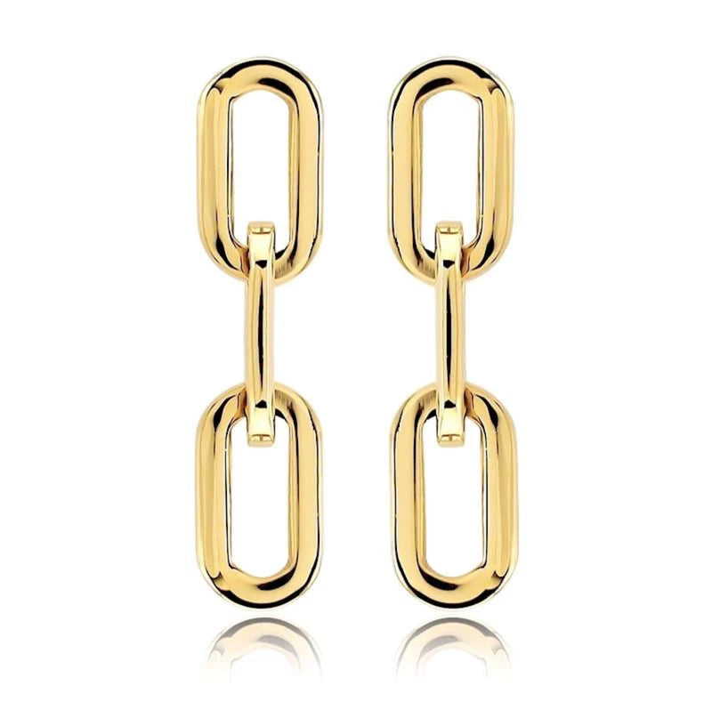 Jenna Link Earrings- Gold