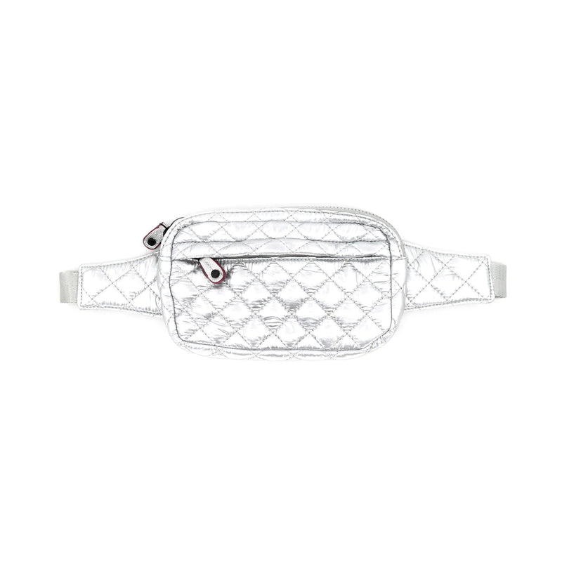 Katelyn Quilted Beltbag-Silver