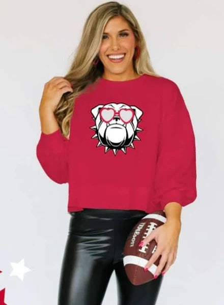 Bulldog Red Sweatshirt
