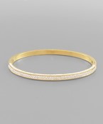 Pave Clear & Gold Bracelet