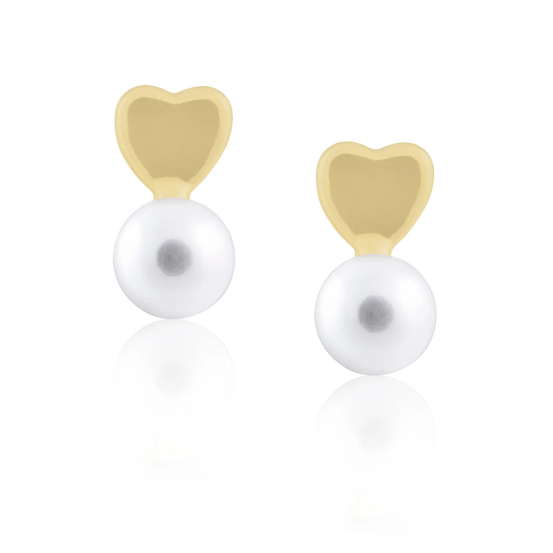 Pearly Heart Studs