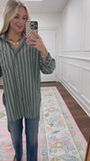 Mary Olive Stripe Top