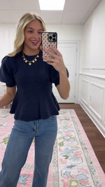 Parker Navy Top