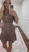 Monica Gingham Dress