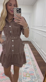 Monica Gingham Dress