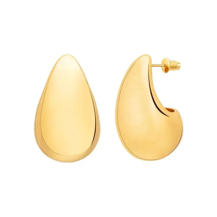 Raindrop Statement Earrings Gold