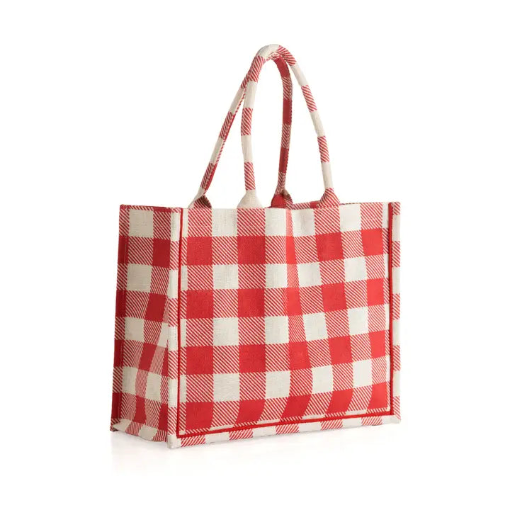 Red Checkered Tote