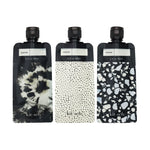 Refillable Travel Pouches- Black & Ivory