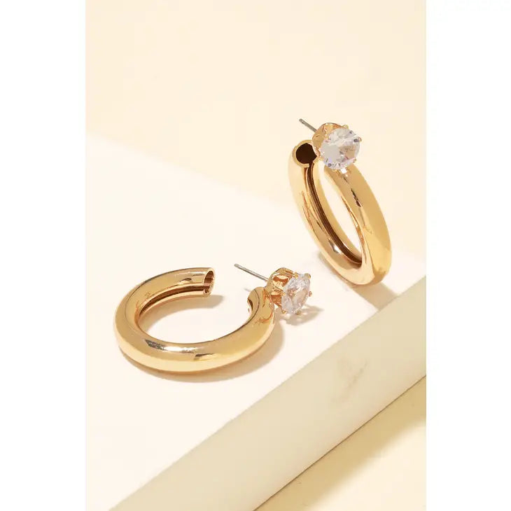 Gold Tube Hoops
