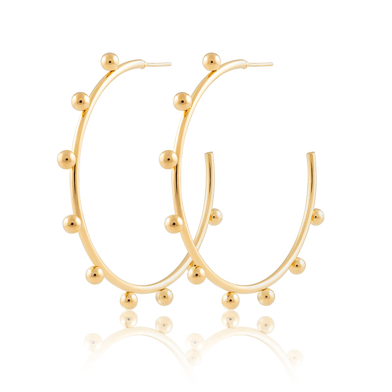 Erin Studded Hoops- Large