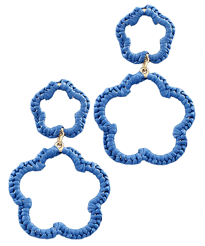 Raffia Double Earrings