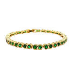 Bezel Tennis Bracelet- Emerald