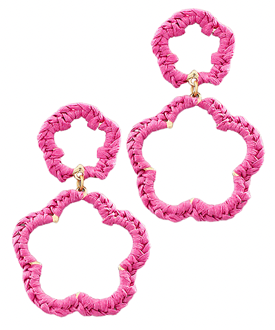 Raffia Double Earrings